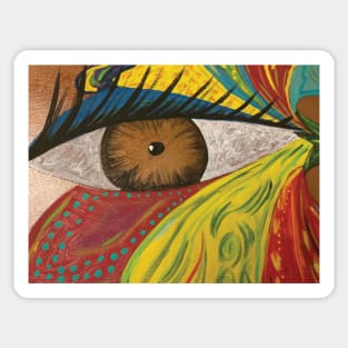 Floral Eye - Acrylic Painting Sticker